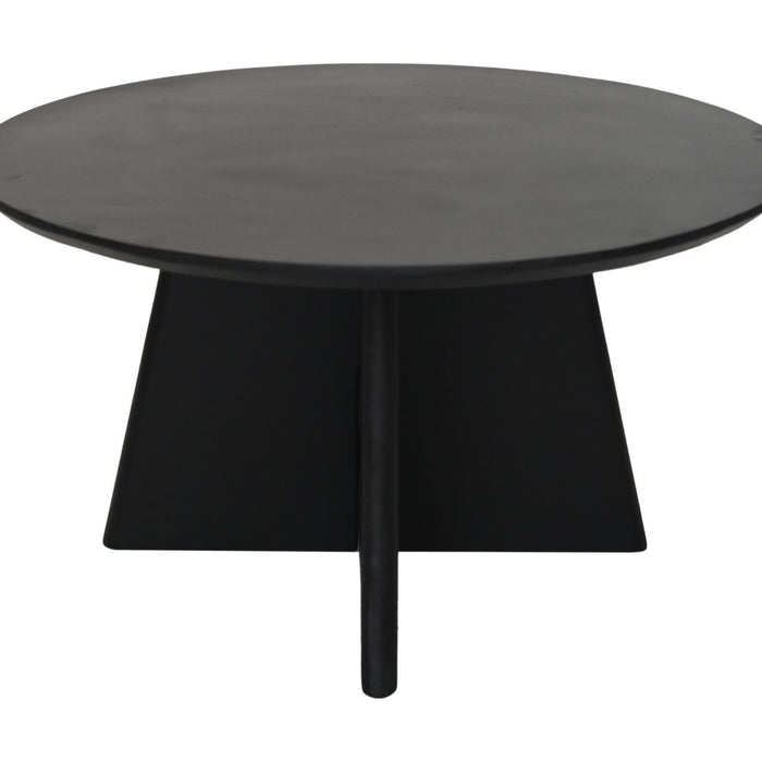 HSM - HSM Collection-Ronde Salontafel Kruispoot-80x80x45-Zwart-Mango