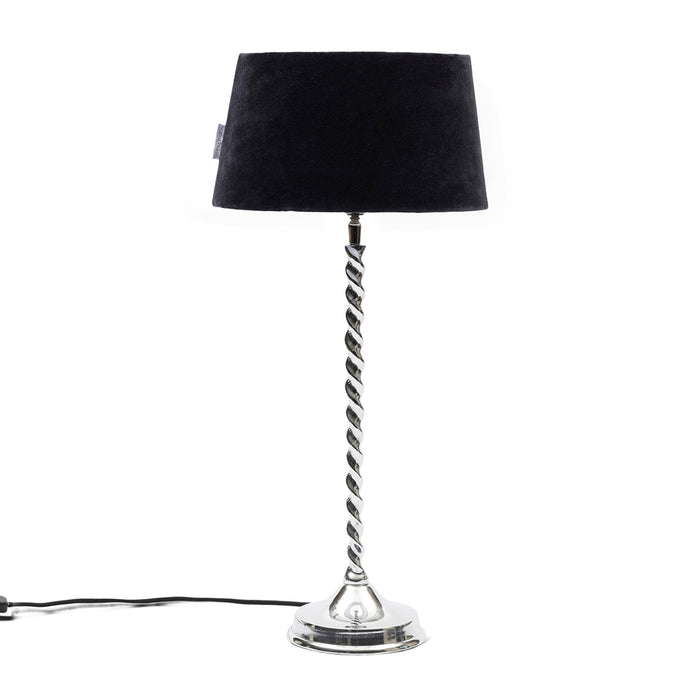 Riviera Maison Lampenkap blauw, Cilinder - Velvet (ØxH) 30x17