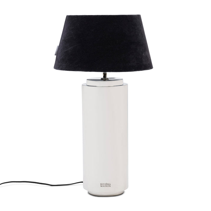 Riviera Maison Lampenkap blauw, Cilinder - Velvet (ØxH) 38x21