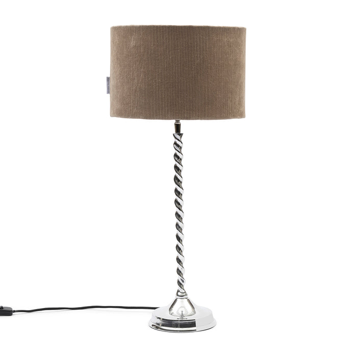 Riviera Maison Lampenkap beige ribbel - Cilinder Corduroy (ØxH) 30x20