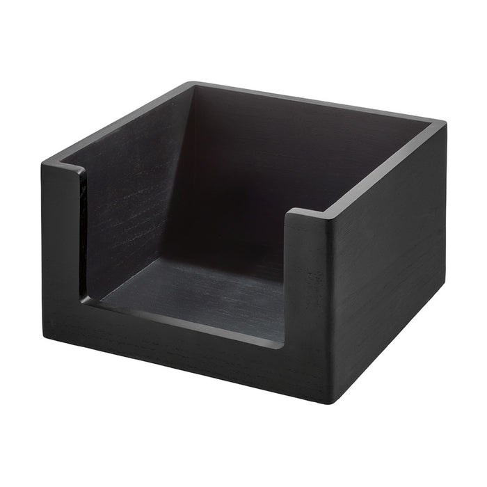 Opbergbox, Open, 25.5 x 25.5 x 15 cm, Paulownia Hout, Zwart - iDesign