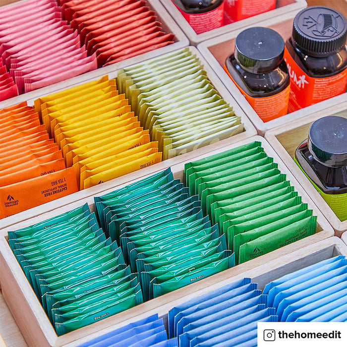 iDesign - Opbergbox, 11.5 x 11.5 x 7.6 cm, Paulownia Hout, Beige - iDe