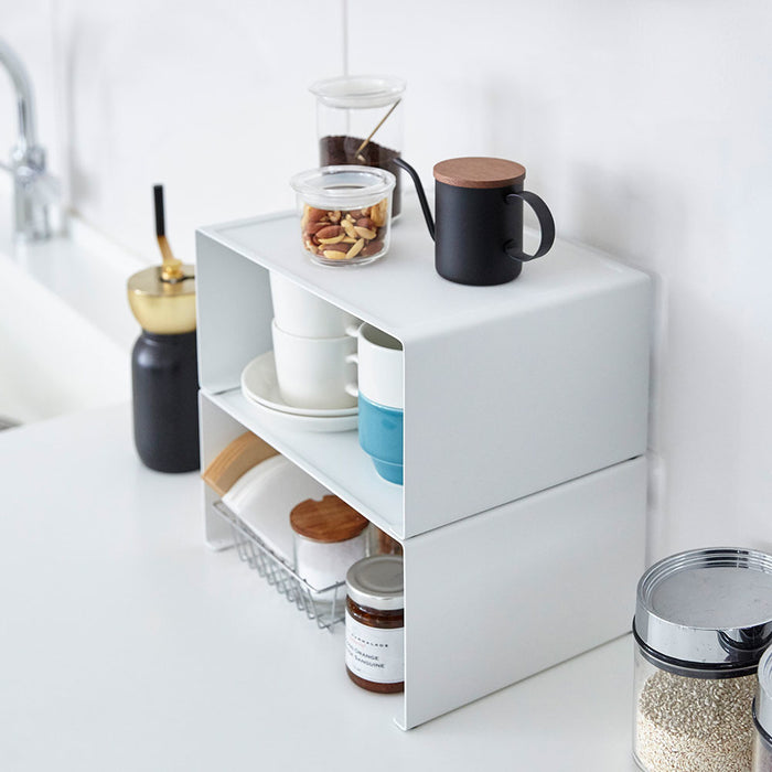 Yamazaki Stapelbaar Keukenrekje - Tower - Zwart