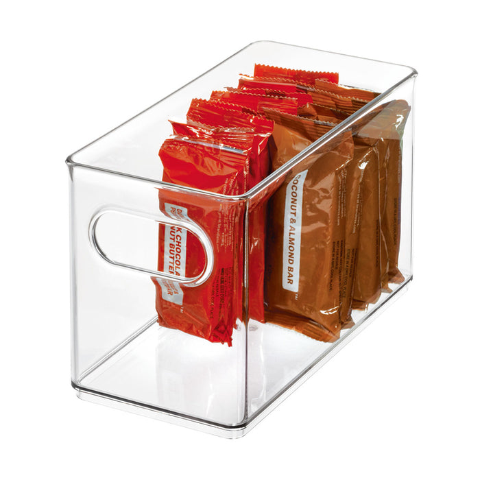 Open Opbergbox met Handvaten, 25 x 25 x 15 cm, Kunststof, Transparant