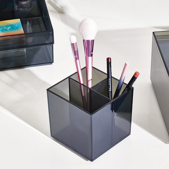 iDesign - Make-up Organizer met 3 Vakken, 10.2 x 10.2 x 10.2 cm, Smoke