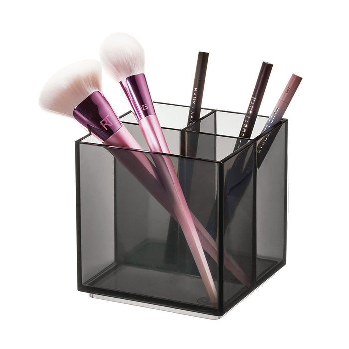 iDesign - Make-up Organizer met 3 Vakken, 10.2 x 10.2 x 10.2 cm, Smoke