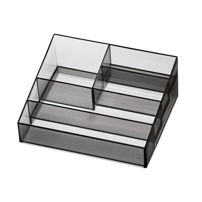 Nagellak Organizer met 5 Vakken, 20.3 x 16.5 x 8.3 cm, Smoke - iDesign