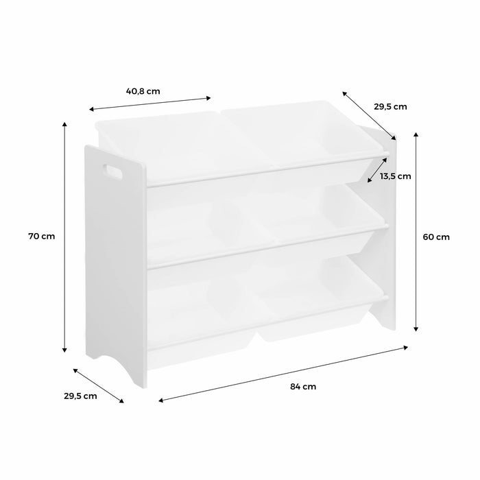 sweeek - Speelgoed opbergmeubel met 6 vakken
