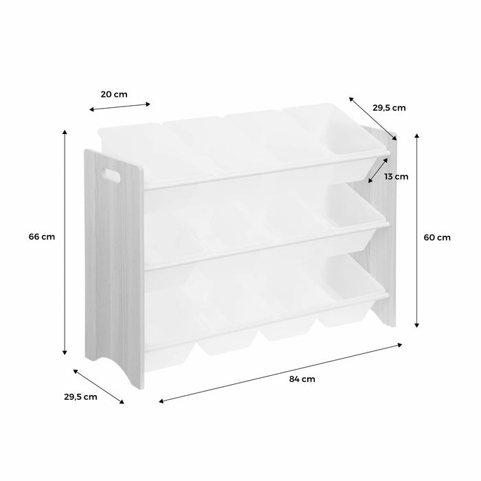 sweeek - Speelgoed opbergmeubel met 12 vakken