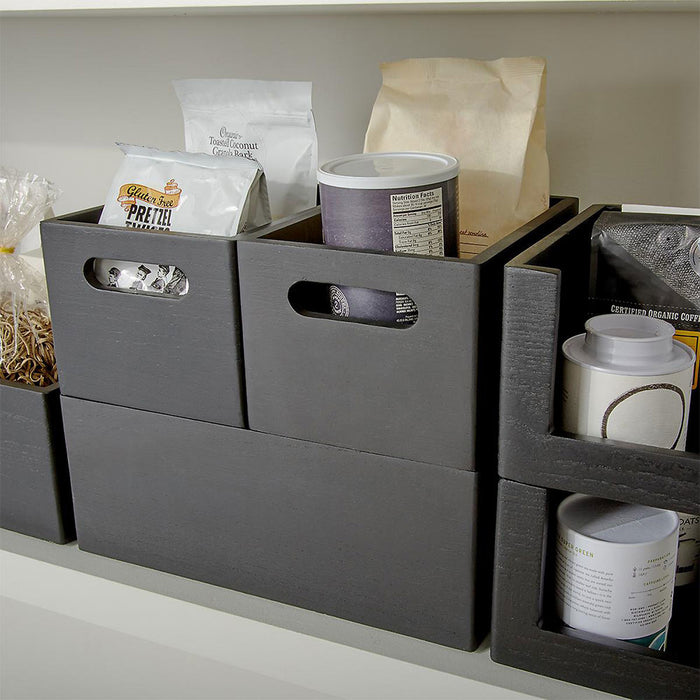 iDesign - Opbergbox met Handgrepen, 38 x 46 x 20.5 cm, Paulownia Hout,