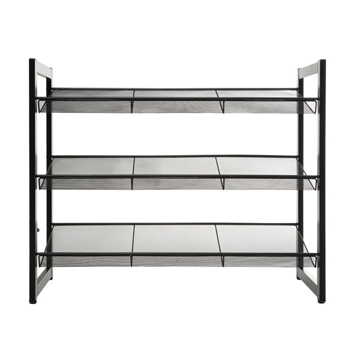 5Five Schoenenrek - 9 paar schoenen - zwart - metaal - 72 x 62 cm