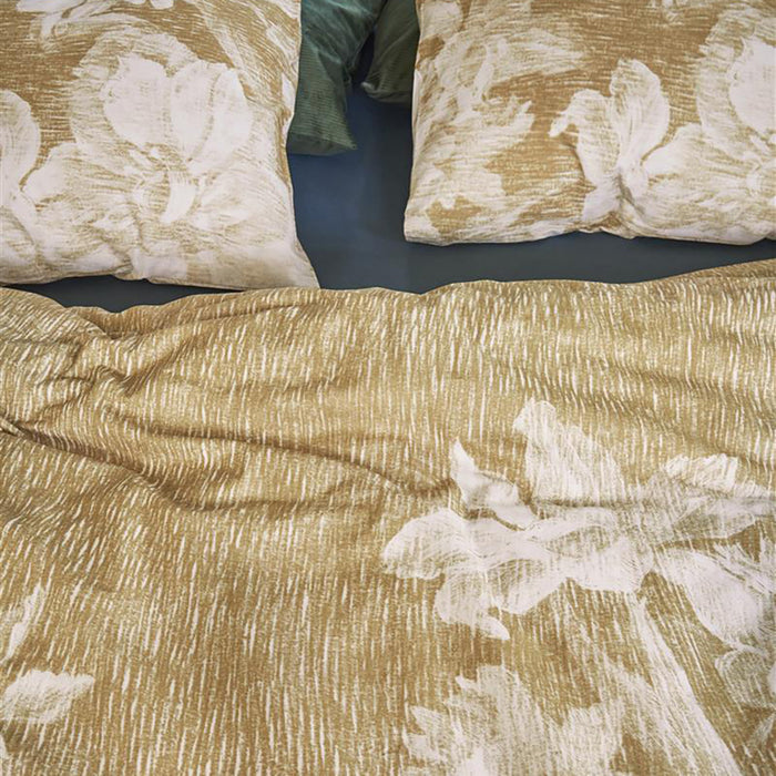 At Home by Beddinghouse Pencil Rain Dekbedovertrek 240 x 200/220 cm - Oker