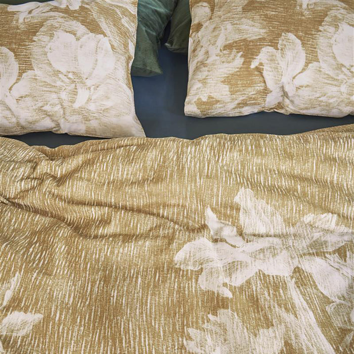 At Home by Beddinghouse Pencil Rain Dekbedovertrek 240 x 200/220 cm - Oker