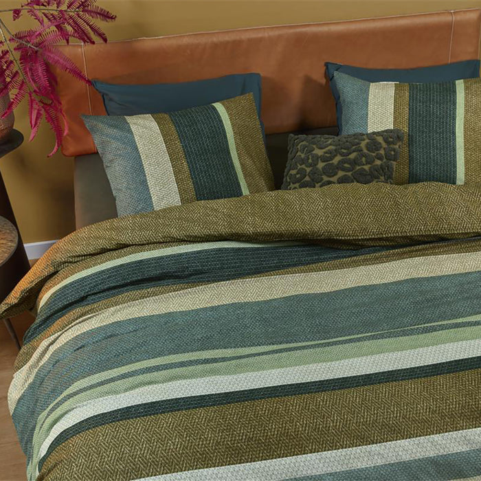 Beddinghouse Jorren Dekbedovertrek 140 x 200/220 cm - Groen