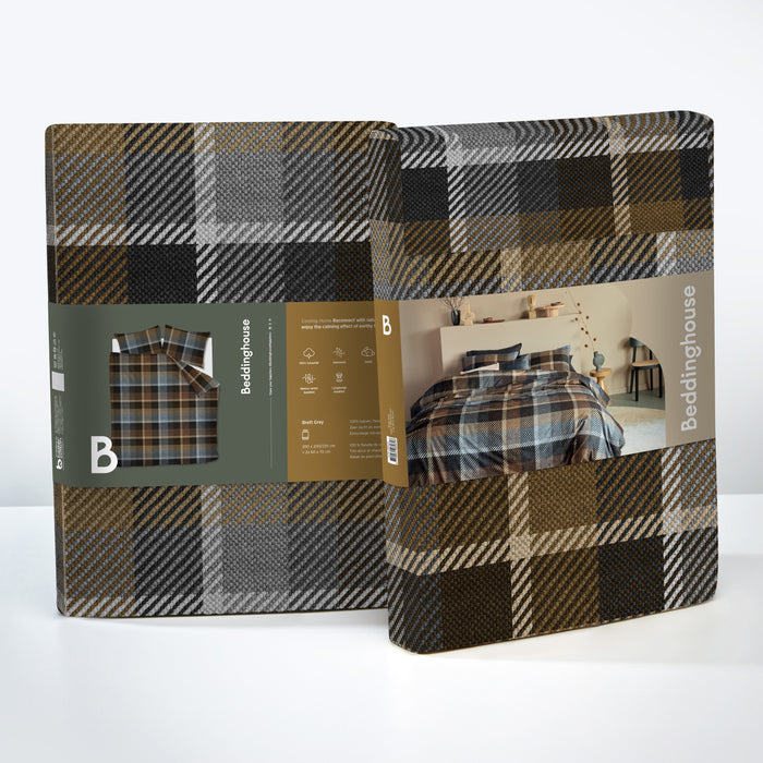 Beddinghouse Luke Dekbedovertrek 240 x 200/220 cm - Grijs