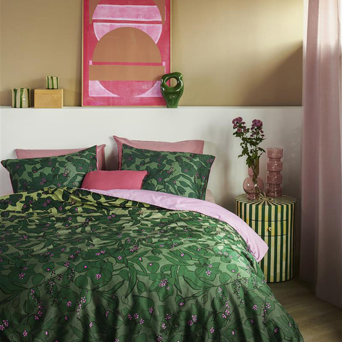 Oilily Sketchy Flower Dekbedovertrek 140 x 200/220 cm - Groen