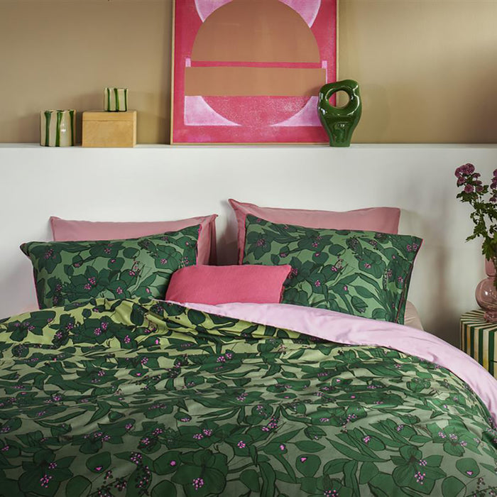 Oilily Sketchy Flower Dekbedovertrek 200 x 200/220 cm - Groen