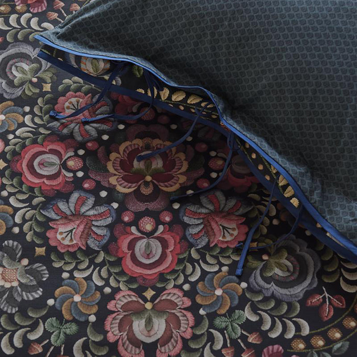 Pip Studio Il Ricamo Dekbedovertrek 140 x 200/220 cm - Donker Blauw