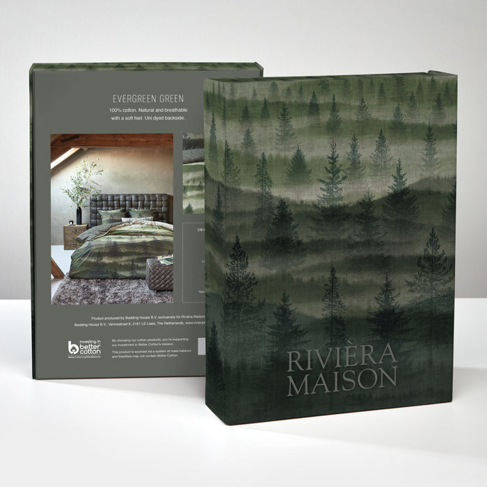Rivièra Maison Evergreen Dekbedovertrek 140 x 200/220 cm - Groen