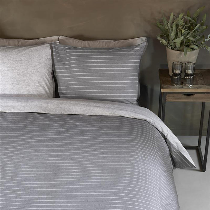 Rivièra Maison Pinstripe Dekbedovertrek 240 x 200/220 cm - Grijs