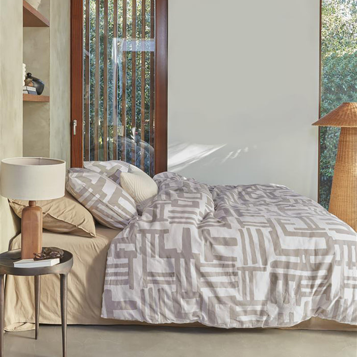 vtwonen Mixed Stripes Dekbedovertrek 240 x 200/220 cm - Naturel