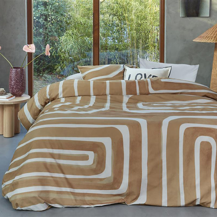 vtwonen Tribe Dekbedovertrek 140 x 200/220 cm - Terra