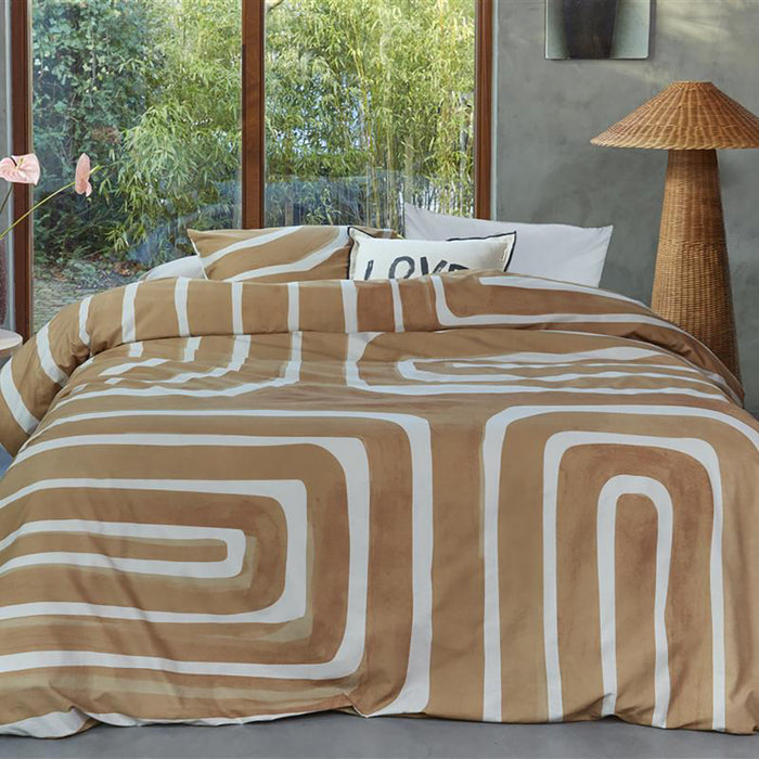 vtwonen Tribe Dekbedovertrek 200 x 200/220 cm - Terra