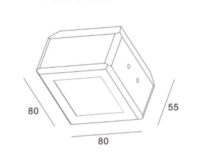 Artdelight Inbouwspot Vierkant Gipsy Mini Verdiept GU10
