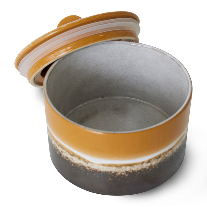 HKliving 70's Ceramics Cookie Jar Voorraadpot Ø 17 cm - Fire