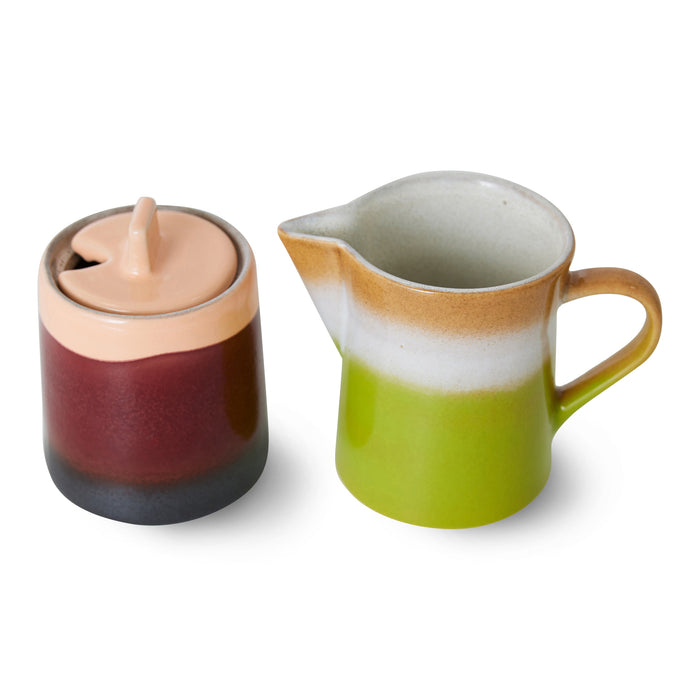 HKliving 70's Melkkan en Suikerpot - Foreland