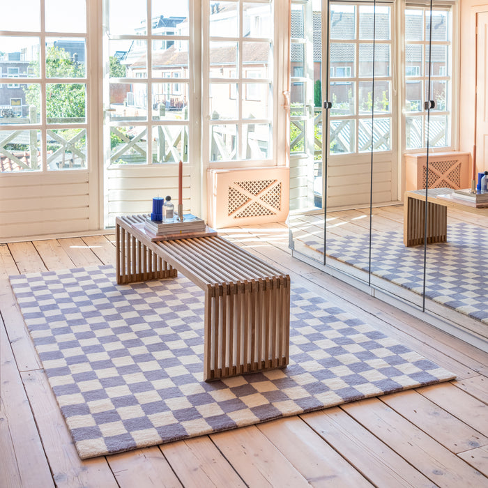 by fonQ Check Vloerkleed 170 x 240 cm - Paars