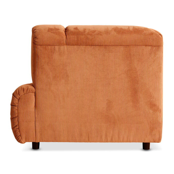 HKliving Wave Bank Element - Hoekstuk Rechts - Dusty Orange