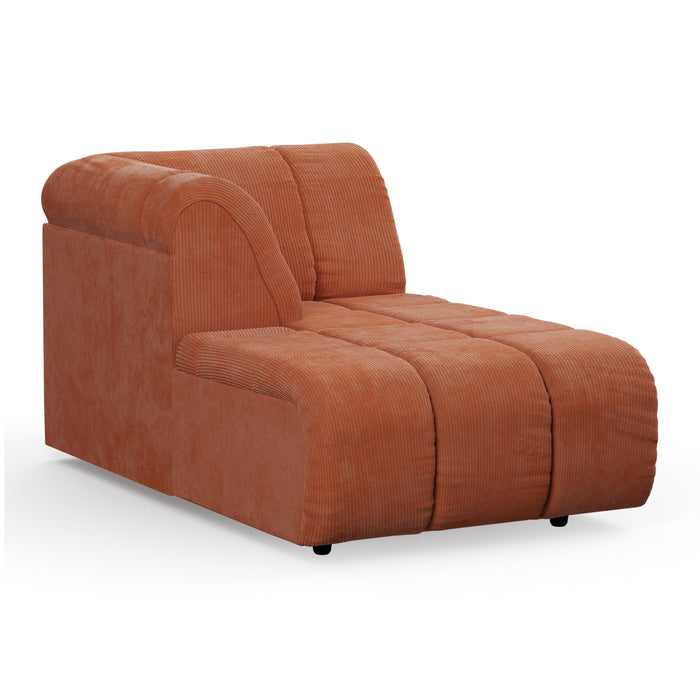 HKliving Wave Bank Element - Divan Links - Dusty Orange