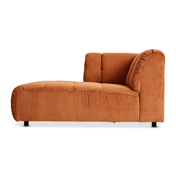 HKliving Wave Bank Element - Divan Links - Dusty Orange
