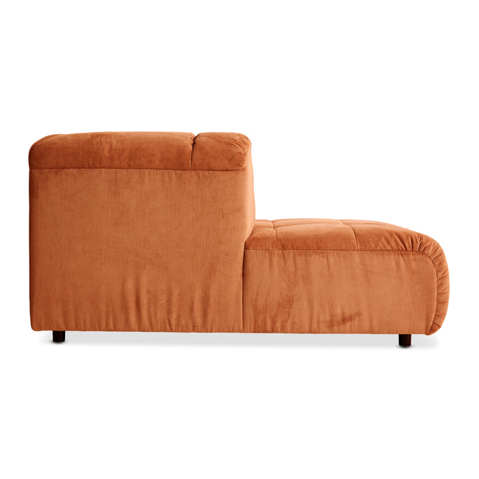 HKliving Wave Bank Element - Divan Links - Dusty Orange