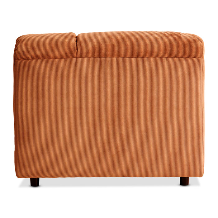 HKliving Wave Bank Element - Divan Links - Dusty Orange
