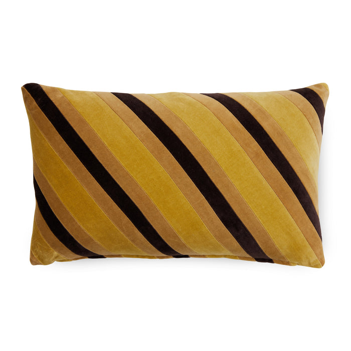 HKliving Striped Velvet Sierkussen 30 x 50 cm - Honey
