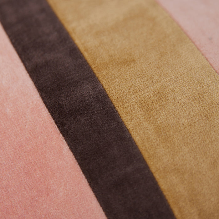 HKliving Striped Velvet Sierkussen 30 x 50 cm - Sunkissed