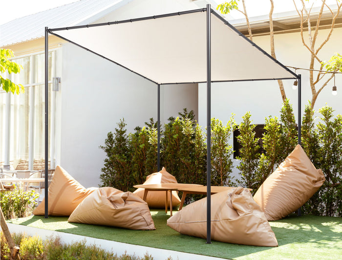 Beliani - VIMINO - Tuinpaviljoen - Beige - Staal