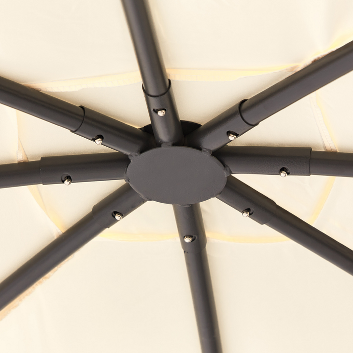 Beliani - VOMERO - Tuinpaviljoen - Beige - Staal