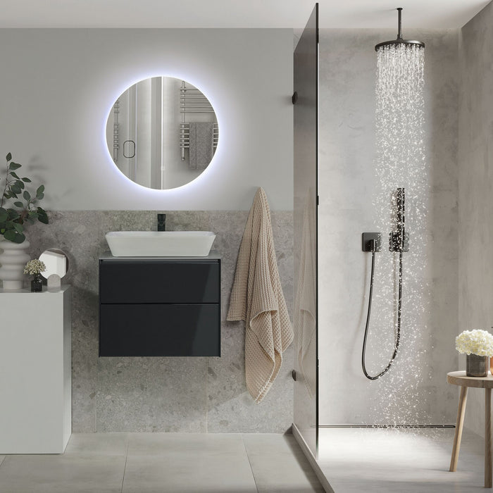 Beliani - MANZON - Badkamermeubel - Donkergrijs - MDF