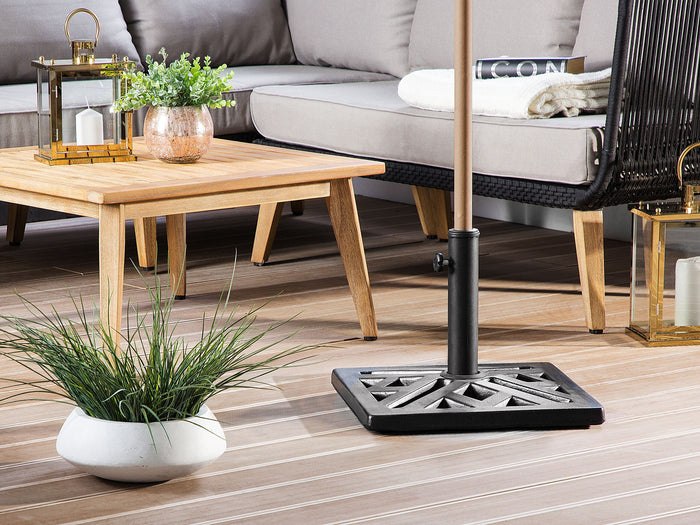 Beliani - CHIETI - Parasolvoet - Zwart - Beton