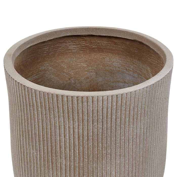 Beliani - DARIA - Bloempot - Taupe - 37 cm - Kleivezels