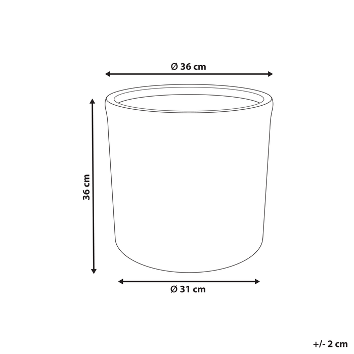 Beliani - VOULA - Bloempot - Goudbruin - Goudbruin - Kleivezels