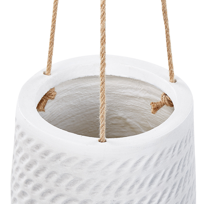 Beliani - LIVADIA - Bloempot - Off-white - 20 cm - Vezelklei