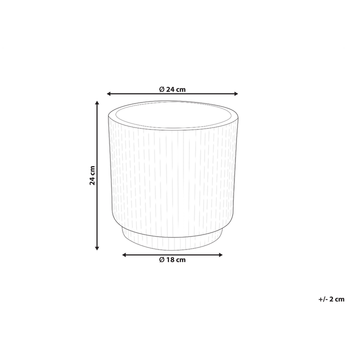 Beliani - DARIA - Bloempot - 24x24x24 cm - Groen - Kleivezels