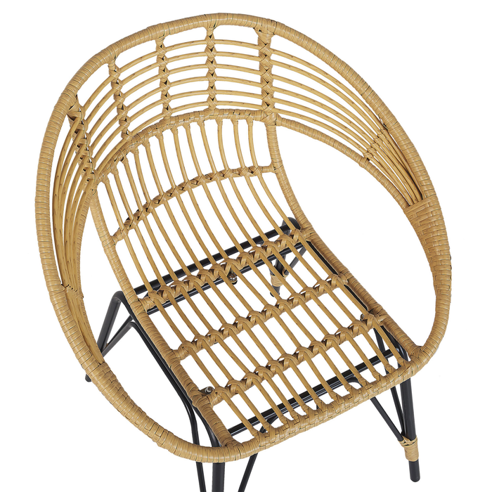 Beliani - PELLARO - Bistroset voor 2 - Natuurlijk - PE rotan