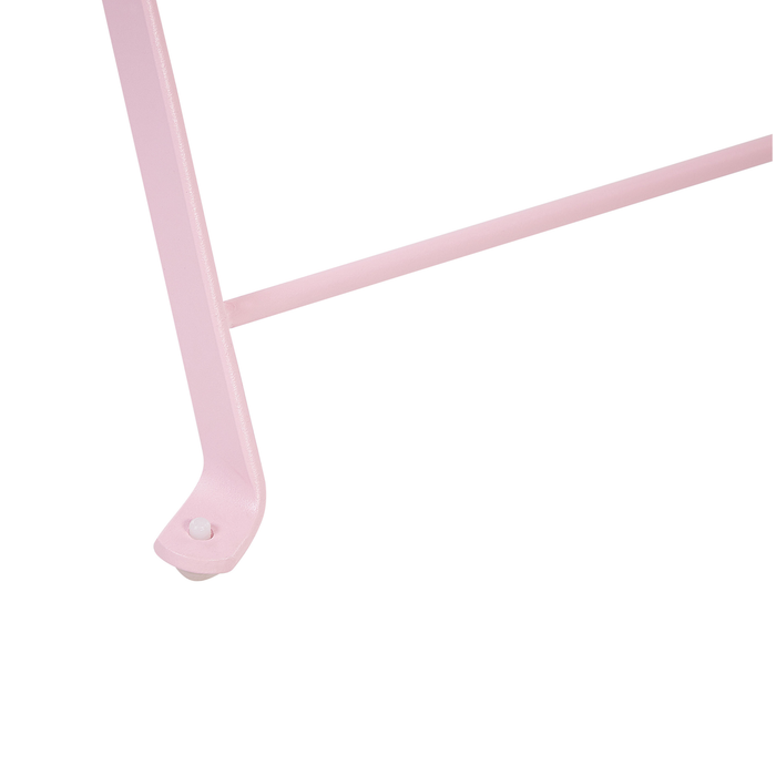 Beliani - FIORI - Bistroset voor 2 - Pastelroze - Staal