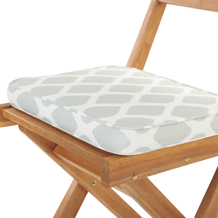 Beliani-FIJI-Bistroset voor 2-Lichte houtkleur |Groen-Acaciahout