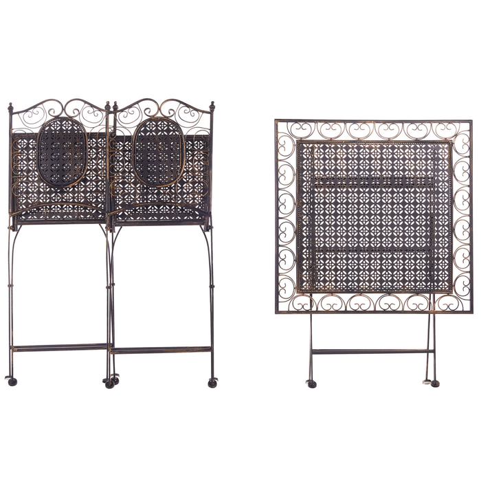 Beliani - BORMIO - Bistroset voor 2 - Zwart - IJzer